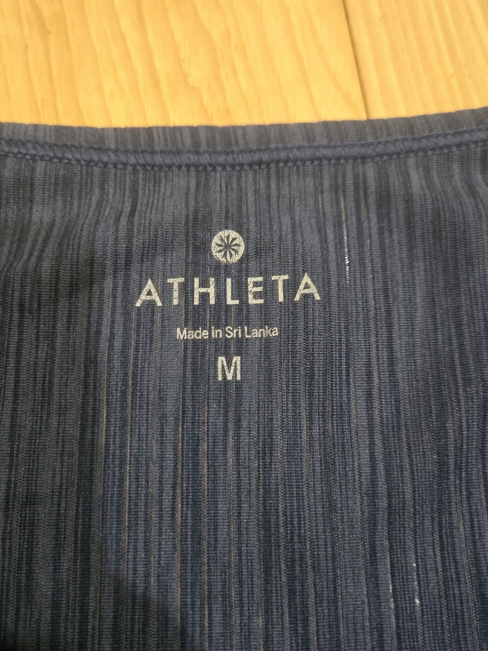 Athleta Women's Shadow Stripe Chi Long Sleeve Top - Heathered Navy - Picture 2 of 6